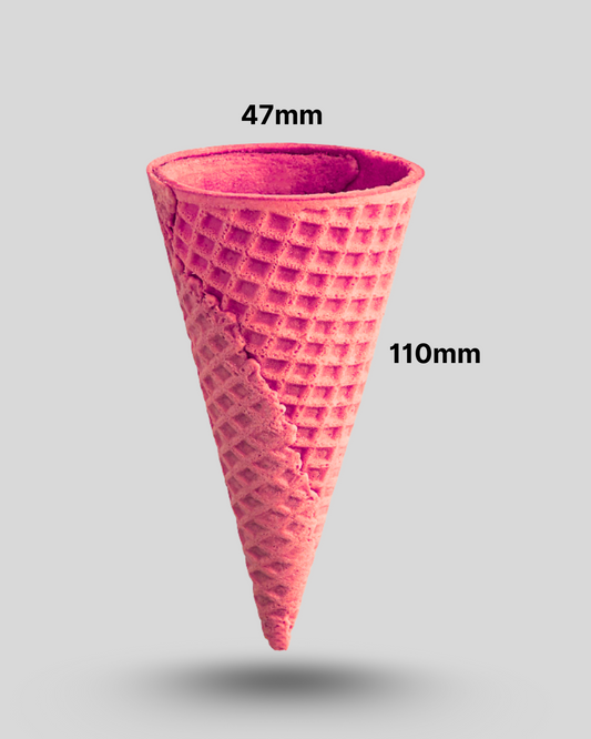 Strawberry waffle cone