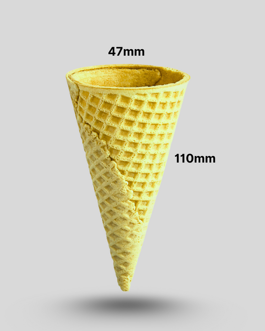 Mango waffle cone