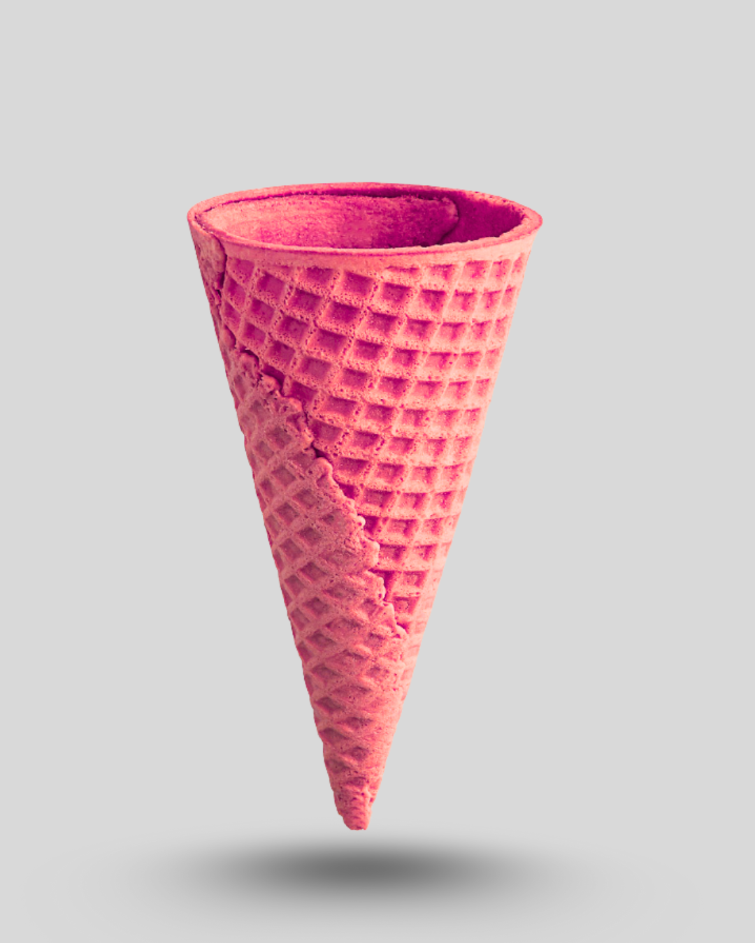 Strawberry waffle cone