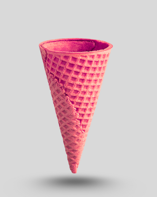 Strawberry waffle cone